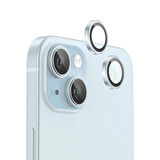 iPhone 15 / 15 Plus Kamera Lens Koruyucu ''Safir Cam & Kolay Kurulum'' (Mavi)