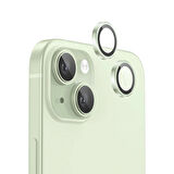 iPhone 15 / 15 Plus Kamera Lens Koruyucu ''Safir Cam & Kolay Kurulum'' (Yeşil)