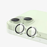 iPhone 15 / 15 Plus Kamera Lens Koruyucu ''Safir Cam & Kolay Kurulum'' (Yeşil)