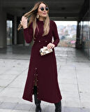 Kadın Uzun Kollu çıtçıtlı Viskon Krop Bluz Ve Yırtmaçlı Etek Istenildiğinde Elbise Olan Ikili Takım