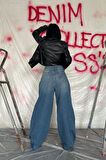Mavi Geniş Paça Jeans Pantolon