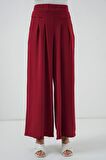 Geniş Paça Pileli Pantolon 6718 - Kırmızı