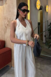 Halter Yaka Yelekli Modal Takım 10144