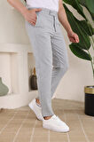 Erkek Slim Fit Likralı Bilek Boy Dilli Kumaş Pantolon