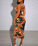 Kadın Dalgıç Kumaş Dijital Baskılı Eslbise