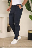 Erkek Casual Slim Fit Cord Desenli Kumaş Pantolon
