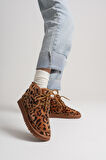 Daria Kadın Kışlık Leopar Desen İçi Kürklü Bot