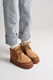 Loana Kadın Kürklü Taba Kışlık Kalın Tabanlı Bot