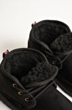 Elena Kadın Siyah Kışlık İçi Kürklü Kalın Taban Bot