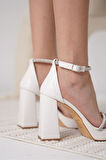 Blaire Kadın Beyaz Topuklu Sandalet