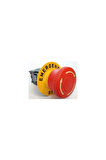 16mm Acil Stop Butonu (bas-çevir) Etiketli 1no+1nc