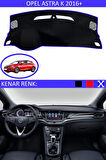 Torpido Koruma Halısı Siyah Kenar Renk Mavi Opel Astra K 2016+ ile Uyumlu