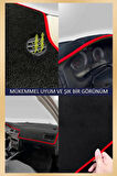 Torpido Koruma Halısı Siyah Kenar Renk Mavi Volkswagen Golf 7 2013-2019 ile Uyumlu