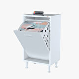 MODİLAYN SÖKE 50 x 75 x 32,5 cm Kirli Çamaşır Sepetli Dolap Çok Amaçlı Dolap Banyo Dolabı 