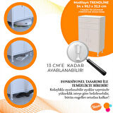 Modilayn İki Çekmeceli İki Kapaklı Çok Amaçlı Dolap Mutfak Dolabı Banyo Dolabı Ofis Dolabı