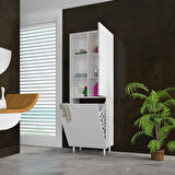 Modilayn Tek Kapaklı Sepetli Banyo Dolabı