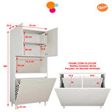 Modilayn Mutfak Dolabı Sepetli Kirli Camasır Dolabı Banyo Dolabı Çocuk Odası Oyuncak Dolabı