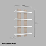 Modilayn 4 Lü Duvar Rafı Duvar Ünitesi