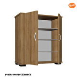 MODİLAYN 70 x 76 x 32 cm 2 Kapaklı 4 Bölmeli 3 Raflı Ayakkabı Dolabı Antre Ayakkabılık 