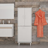 Modilayn 55*138 cm Kirli Sepetli Banyo Dolabı