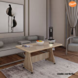 Eliusta Mutfak Masası %100 Mdf Orta Sehpa Tekerlekli Mdf Masa Salon Masası