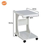 Eliusta Tekerlekli C Yan Sehpa %100 Mdf Koltuk Yanı Sehpa