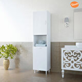 Modilayn Ard-111 Kirli Çamaşır Dolabı Düşer Kapaklı Kirli Sepetli Banyo Dolabı