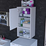 Modilayn 50 x 88.4 x 32.5 Asma Dolap Çok Amaçlı Banyo Dolabı Çamaşır Makina Üstü Asma Dolap