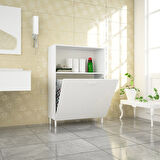 Modilayn 75 x 100 x 30cm 2 sepetli Kirli Çamaşır Dolabı Banyo Dolabı Çok Amaçlı Dolap Mutfak Dolabı