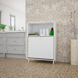 Modilayn 75 x 100 x 30cm 2 sepetli Kirli Çamaşır Dolabı Banyo Dolabı Çok Amaçlı Dolap Mutfak Dolabı