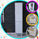 MODİLAYN FORBEST  40 x 135 cm Çok Amaçlı Banyo Dolabı Mutfak Dolabı Düzenleyici Dolaplar 