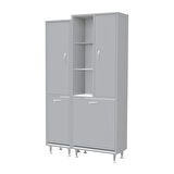 Modilayn ALAÇATI İNCİ 92x165x32 Banyo Dolabı Çok Amaçlı Dolap Kirli Çamaşır Sepetli Dolap