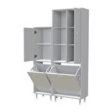 MODİLAYN FORBEST İNCİ 97 x 165 cm Banyo Dolabı 3 Kapaklı Banyo Dolabı Çok Amaçlı Dolap