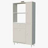 Modilayn MİS URLA YENİCE Kirli Çamaşır Sepetli Dolap Çok Amaçlı Dolap Banyo Dolabı 90 x 183 x 32 cm