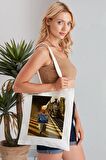 Vincent Van Gogh Model Baskılı Günlük Kullanım Özel Baskı Bez Omuz Çantası Hediyelik Tote Bag