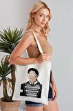 Micheal Jackson Model Baskılı Günlük Kullanım Özel Baskı Bez Omuz Çantası Hediyelik Tote Bag