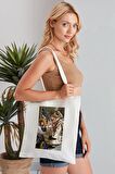 Van Gogh Model Baskılı Günlük Kullanım Özel Baskı Bez Omuz Çantası Hediyelik Tote Bag