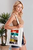 The Beatles Model Baskılı Günlük Kullanım Özel Baskı Bez Omuz Çantası Hediyelik Tote Bag