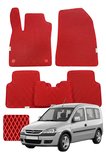 Opel Combo 2001-2011 Özelleştirilebilir Premium Eva Oto Paspas Seti - Kırmızı