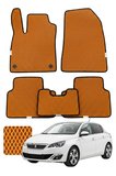 Peugeot 308 2013-2021 Özelleştirilebilir Premium Eva Oto Paspas Seti - Turuncu