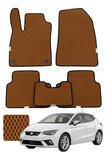 Seat ibiza 2017 ve sonrası Özelleştirilebilir Premium Eva Oto Paspas Seti - Taba
