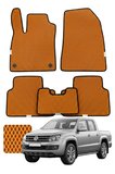 Volkswagen Amarok 2010-2022 - Özelleştirilebilir Premium Eva Oto Paspas Seti - Turuncu