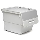 Motek MT06 Freebox 12 Litre Beyaz Gri Tekerlekli Tekli Organizer