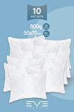 10 Adet Diamond Plus Kapitone Yastık 50*70 Cm 800 gr