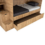 EVİMŞAH IRMAK 3 LÜ 90 * 190 BEYAZ / A.GRİ YAVRULU RANZA