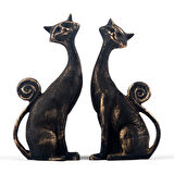 İkili Kedi Biblo Siyah