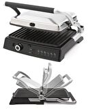 King K 462 GrillMaster Izgara Tost Makinesi Çift Plaka Kullanım 6+6 dilim 2000w İNOX