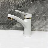 Venita Beyaz Gold Yüksek Gövde Lavabo Batarya