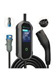 Elektrikli Araç Taşınabilir Şarj Istasyonu 7,4 Kw 32a Tip-2 3x32a 5 Mt Tip2(MOBİL UYGULAMA)