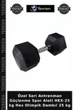 Özel Seri Antrenman Güçlenme Spor Aleti HEX-25 kg Hex Olimpik Dambıl 25 kg